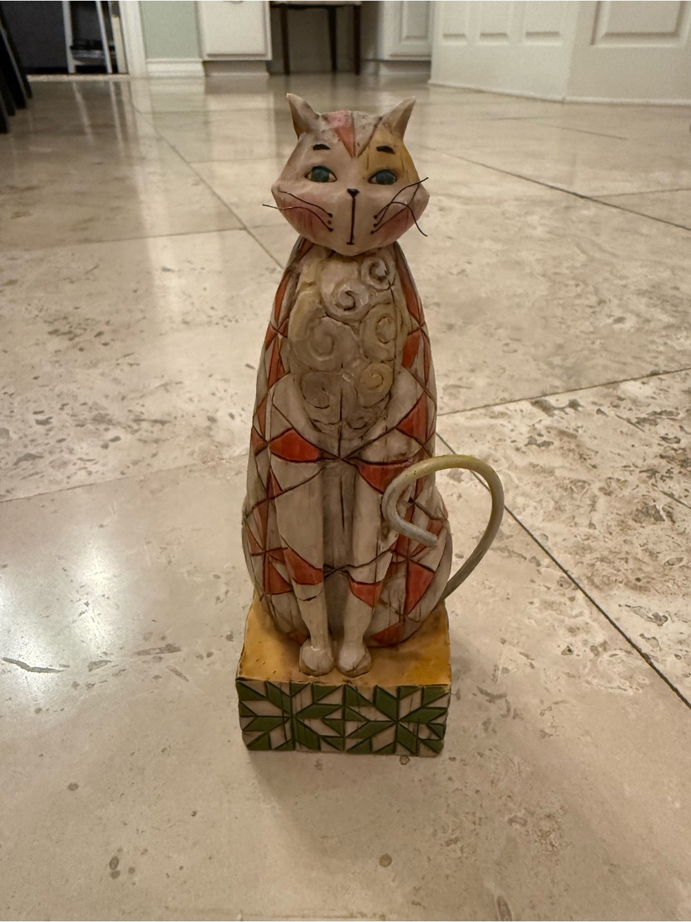 Jim Shore “Abraham” Heartwood Creek Cat Quilt 2003 Figurine